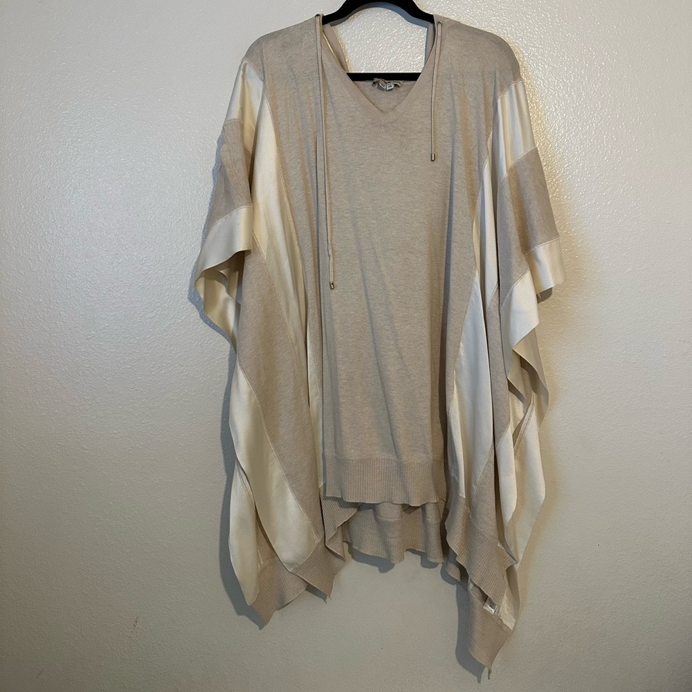 Haute Hippie Nude Silk/Cashmere Poncho